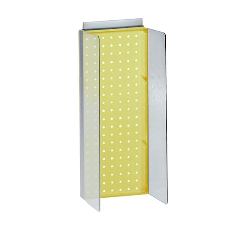 Azar Displays 8"W x 20.625"H Pegboard Powerwing Display 700359-YEL